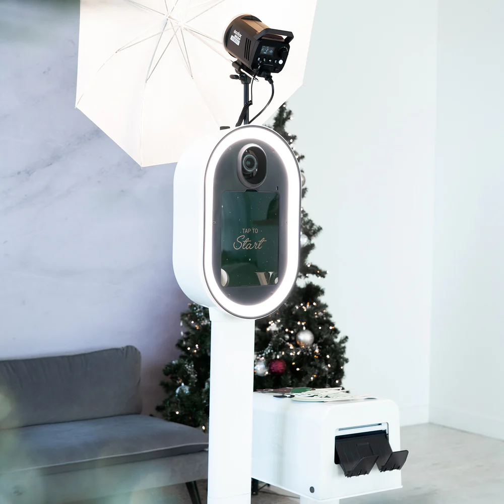 Professional corporate holiday party photobooth setup