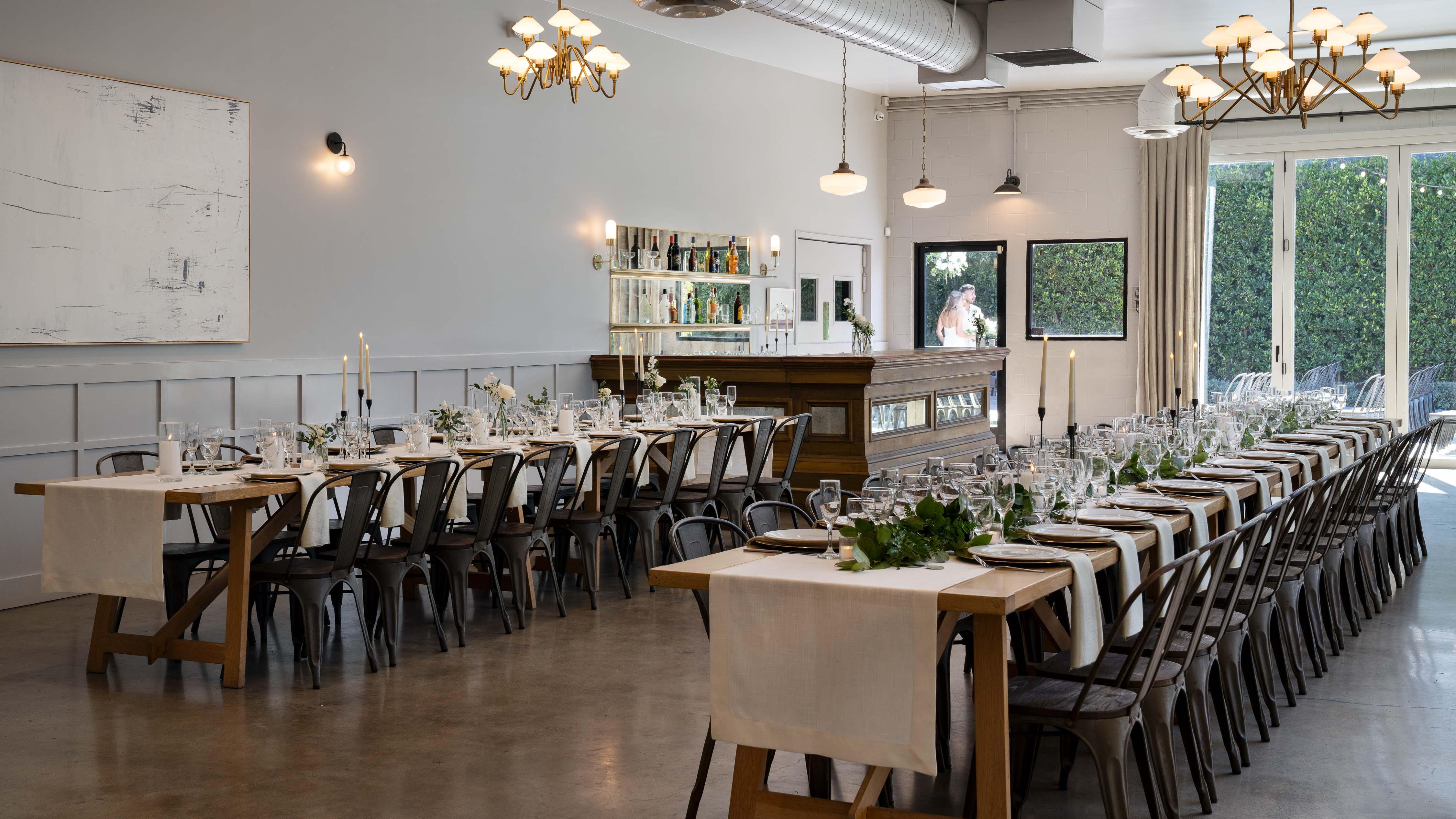 Atrium reception space at The Harper by Wedgewood Weddings in Costa Mesa